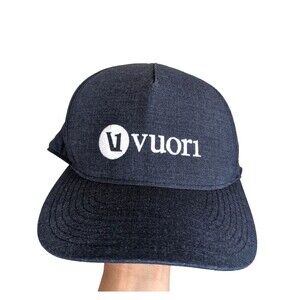 Vuori V1 Wordmark Hat Snap Back Cap Navy Blue One Ten Flex Fit Tech